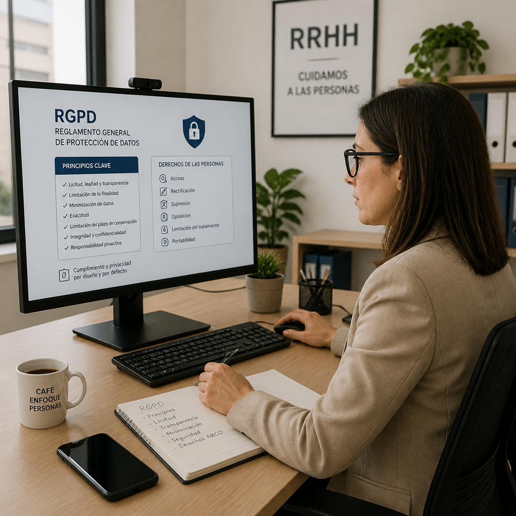 Cumplimiento del RGPD y desconexión digital en entorno laboral.