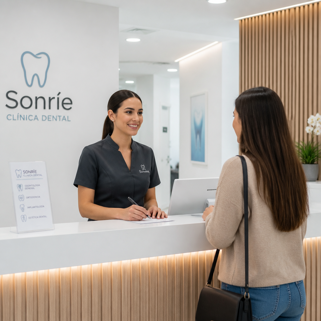 recepcionista clínica dental atención al paciente gestión de citas odontología clínica moderna (Administrativo-recepcionista en clínicas dentales)