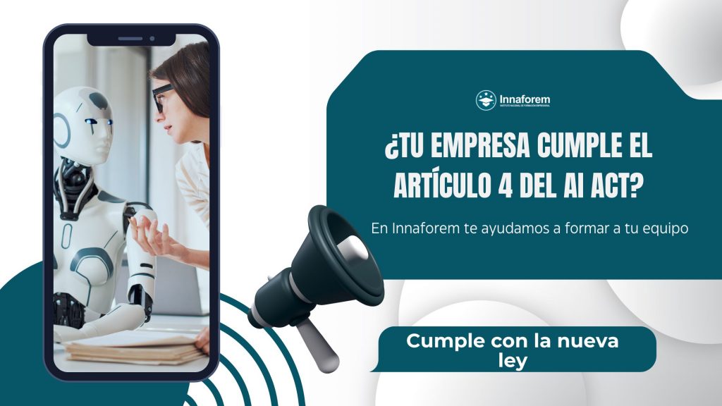 Banner curso Alfabetización en IA - Cumplimiento AI Act Innaforem